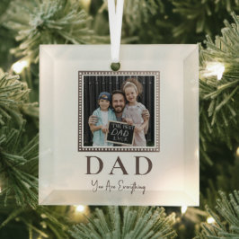 Adorno De Cristal Foto personalizada de papá moderna