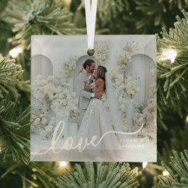Adorno De Cristal foto personalizada de San Valentín
