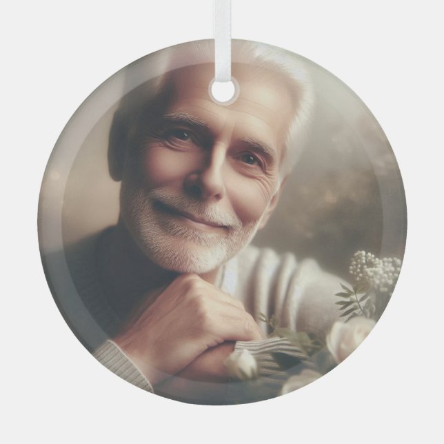 Adorno De Cristal Foto personalizada personalizada (Anverso)