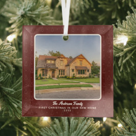 Adorno De Cristal Foto Primera Navidad en Nueva Casa