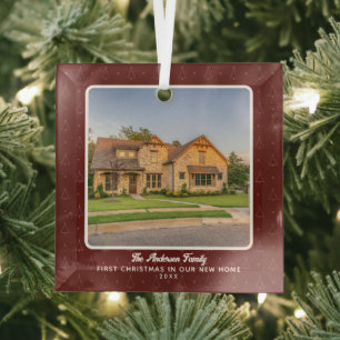 Adorno De Cristal Foto Primera Navidad en Nueva Casa