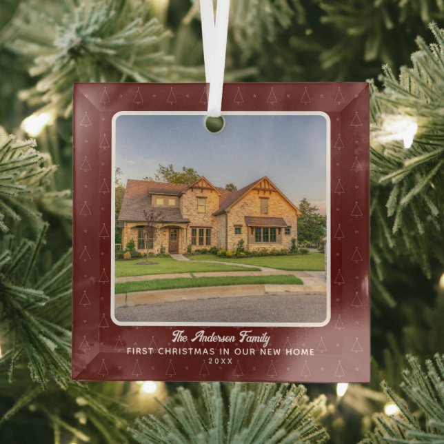 Adorno De Cristal Foto Primera Navidad en Nueva Casa (in situ)