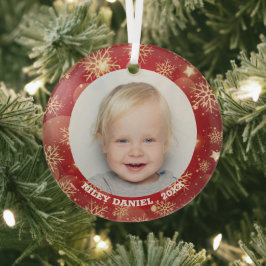 Adorno De Cristal Fotografía de marco de copo de nieve