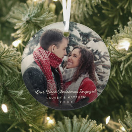 Adorno De Cristal Fotografía moderna simple Nuestra primera Navidad 