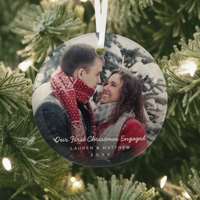 Adorno De Cristal Fotografía moderna simple Nuestra primera Navidad  (in situ)