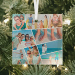 Adorno De Cristal Fotos del collage de 9 imágenes de un Personalizad<br><div class="desc">Añade nueve (9) fotos personalizados de tu familia y amigos y del año. Agregue sus fotos y,  si es necesario,  desenmascara el grupo de foto y marco,  ajuste la imagen contra el marco y,  a continuación,  haga clic en máscara.</div>