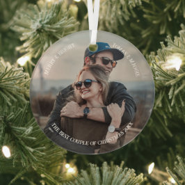 Adorno De Cristal Fotos personalizadas de pareja simple y elegante