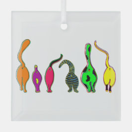 Adorno De Cristal Frascos de gato coloridos