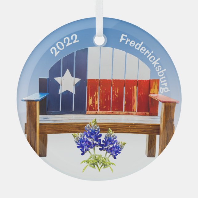 Adorno De Cristal Fredericksburg, Texas, Ornament (Anverso)