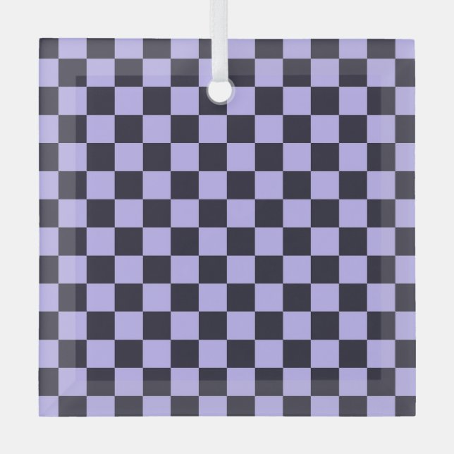 Adorno De Cristal French lilac checkerboard pattern (Anverso)