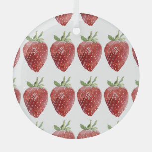 Adorno De Cristal Fresas acuáticas: patrón sin soldadura
