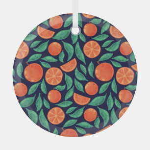 Adorno De Cristal Fruta naranja: inmaculada inmaculada