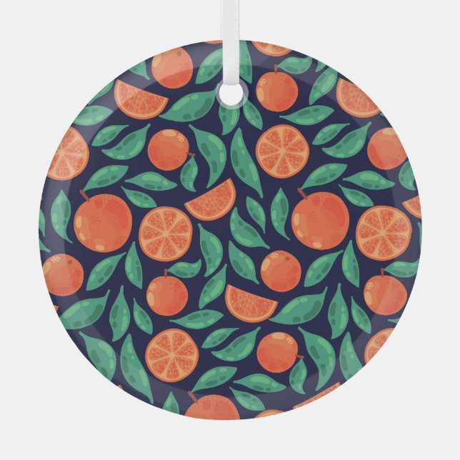 Adorno De Cristal Fruta naranja: inmaculada inmaculada (Anverso)