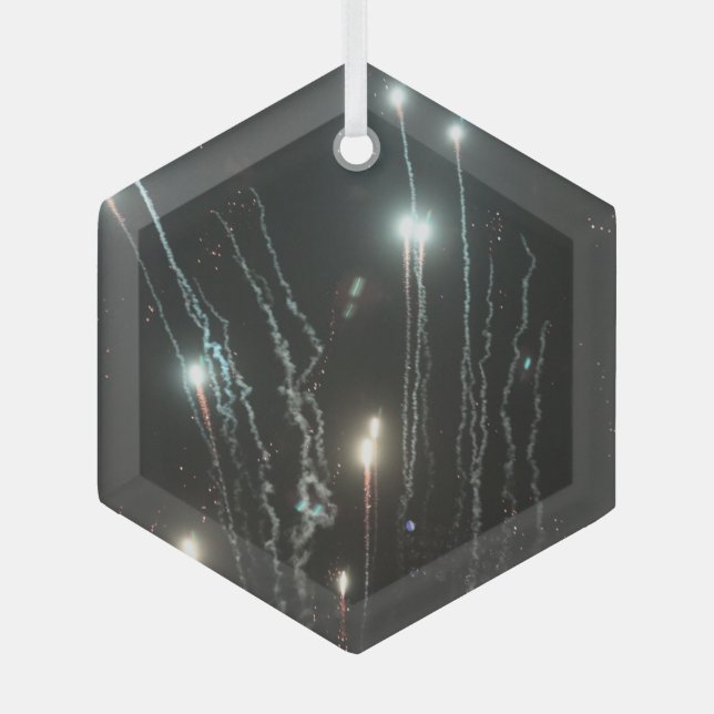 Adorno De Cristal Fuegos artificiales (Anverso)