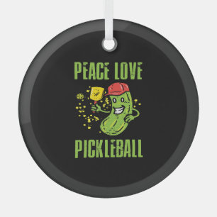 Adorno De Cristal Funny Pickleball
