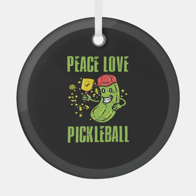 Adorno De Cristal Funny Pickleball (Anverso)