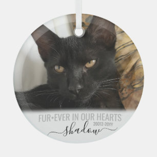 Adorno De Cristal FurEver in our Hearts Memorial Pet Photo