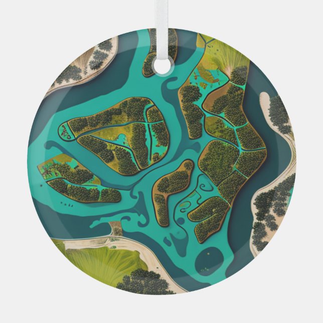 Adorno De Cristal Futuristic Marshlands (Anverso)