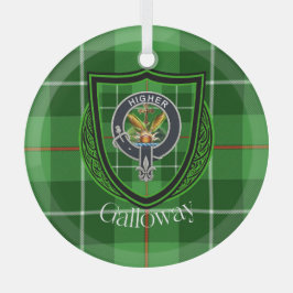 Adorno De Cristal Galloway Scottish Clan Tartan & Crest