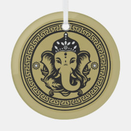 Adorno De Cristal Ganesha Themed Hindu Art Print
