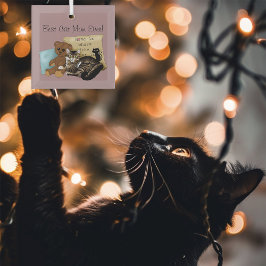 Adorno De Cristal Gato del día de la madre