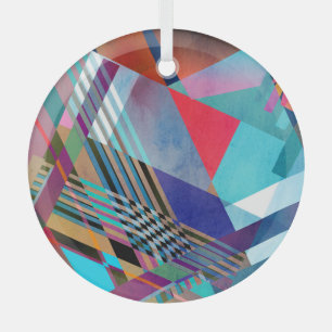 Adorno De Cristal Geométrico brillante: fondo abstracto colorido