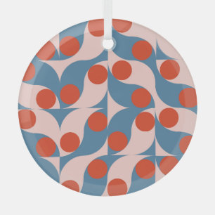 Adorno De Cristal Geométrico Retro: Mosaico Vintage Moderno.