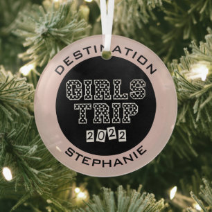 Adorno De Cristal Getaway de vacaciones de fin de semana de Chicas d