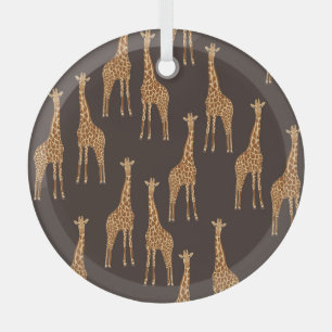 Adorno De Cristal Giraffes Oscuras: Resumen de la Viña Sin Maravilla