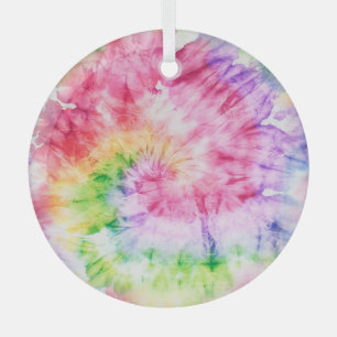 Adorno De Cristal Giros de verano: Patrón de tinta-tinte Pastel