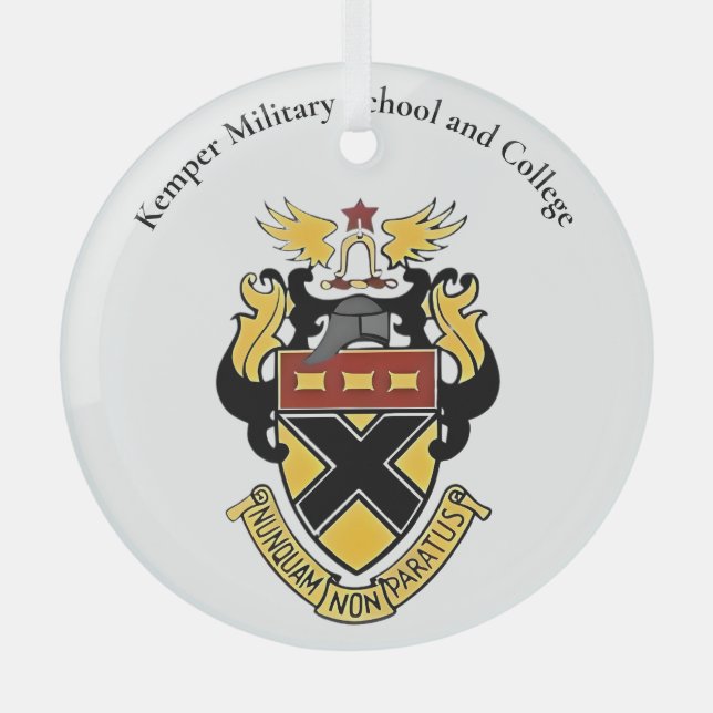 Adorno De Cristal Glass Kemper Military School y College Glass (Anverso)