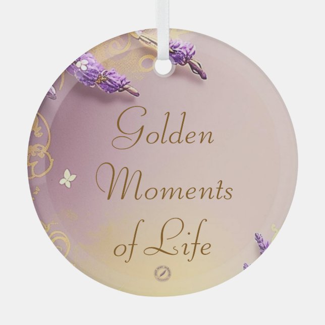 Adorno De Cristal Golden Moments Ornament Schmidt Stationery (Anverso)