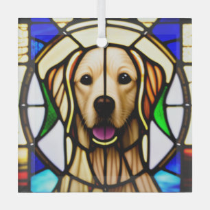 Adorno De Cristal Golden Retriever "Seted Glass"