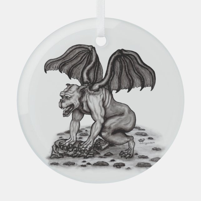 Adorno De Cristal Golem Gargoyle (Anverso)