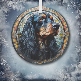 Adorno De Cristal Gordon Setter Dog Mosaic Seted