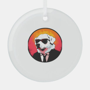 Adorno De Cristal Gran empresario de perros de los Pirineos