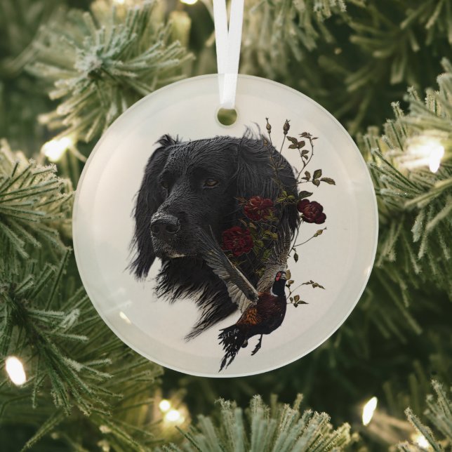 Adorno De Cristal Gran Munsterlander con faisán (in situ)