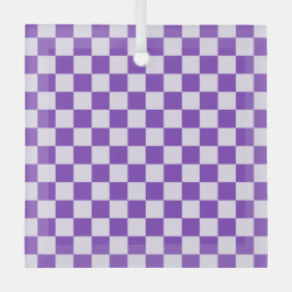 Adorno De Cristal Grape soda checkerboard pattern