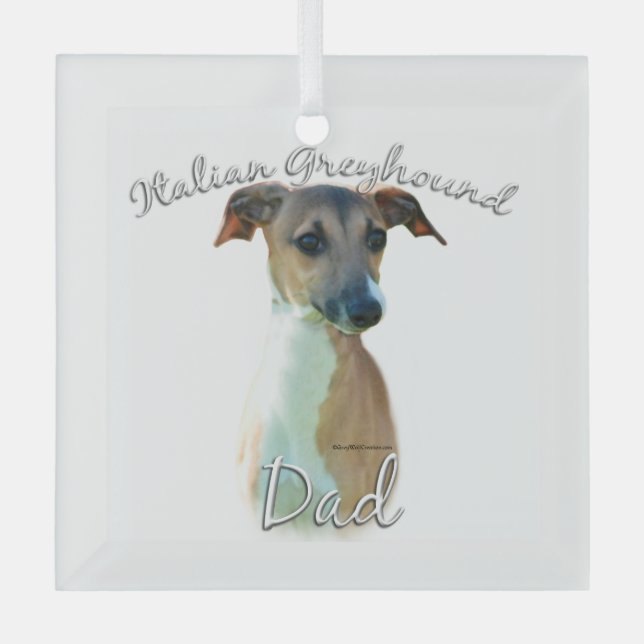 Adorno De Cristal Greyhound Dad (Anverso)