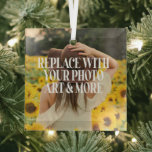 Adorno De Cristal Hacer que su propio personalizado sea personalizad<br><div class="desc">Haz que tu propio personalizado haga un único y personalizado adorno colgante de Ricaso - agrega tu propia foto y texto También es genial para bodas y otras ocasiones. Existen muchos estilos de los que elegir,  entre ellos uno y dos lados.</div>