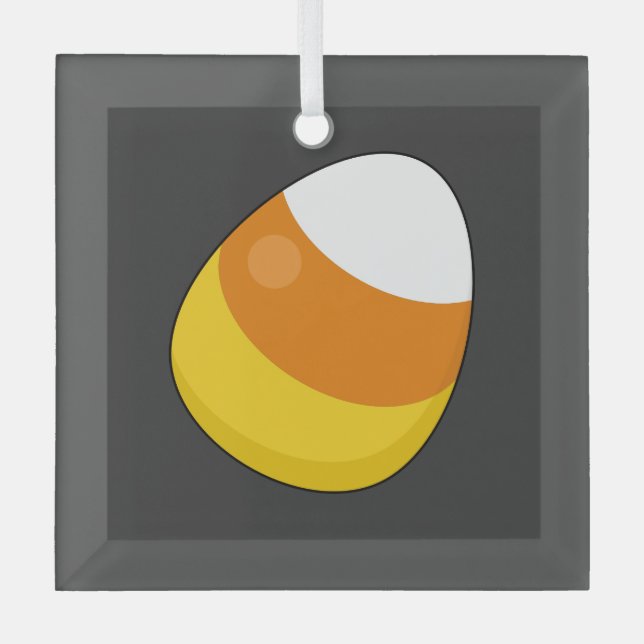 Adorno De Cristal Halloween Candy Corn (Anverso)