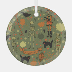 Adorno De Cristal Halloween Haunt: Mezcla de cosechas espeluznantes