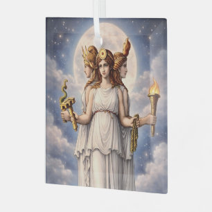 Adorno De Cristal Hécate Triple Diosa Arte Celestial de la Luna – mi