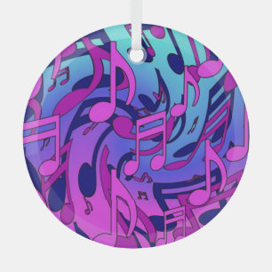 Adorno De Cristal Hermosa música animada colorido diseño optimista