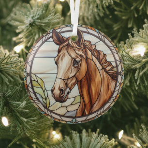 Adorno De Cristal Hermoso caballo manchado