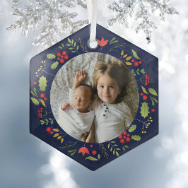 Adorno De Cristal Hermosos Navidades Personalizados de fotografía bo