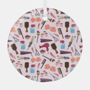 Adorno De Cristal Herramientas De Peluquería, Patrón De Diseño Sin M