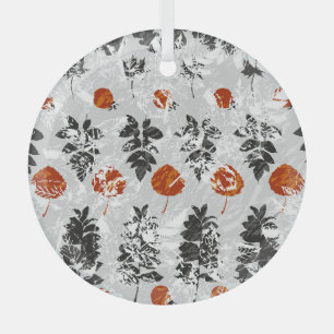 Adorno De Cristal Hojas de impresión: patrón simétrico sin costuras.