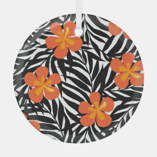 Adorno De Cristal Hojas tropicales de palma, estilo vintage de aplic