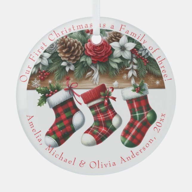 Adorno De Cristal Holiday Elegant Soft Christmas Party (Anverso)